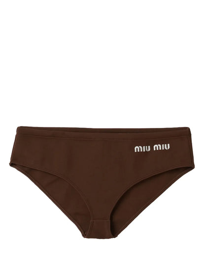 Logo-Print Bikini Bottoms