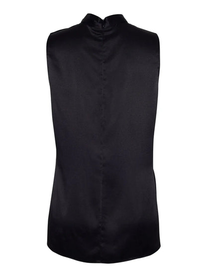 Draped Silk-Charmeuse Blouse