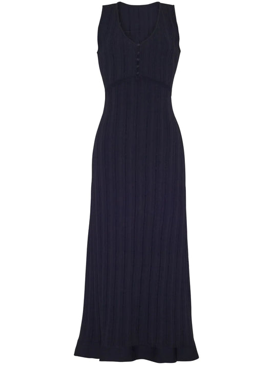 Mysa Pointelle-Knit Midi Dress