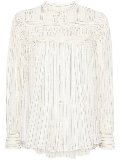 Plalia Striped Voile Blouse