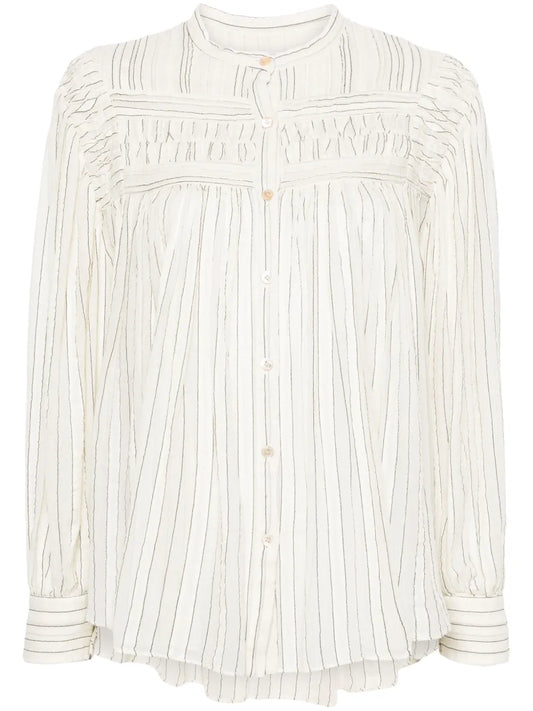 Plalia Striped Voile Blouse