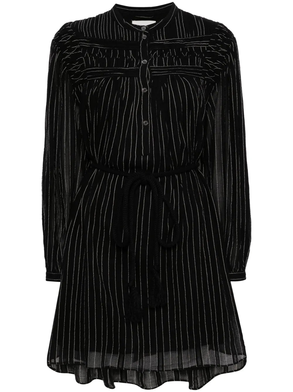 Leozi Striped Voile Mini Dress