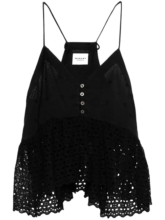 Sogane Broderie-Anglaise Top