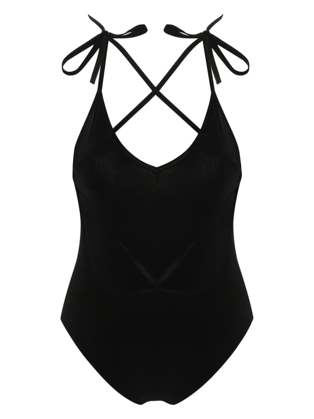 Swan Criss-Cross Straps Swimsuit