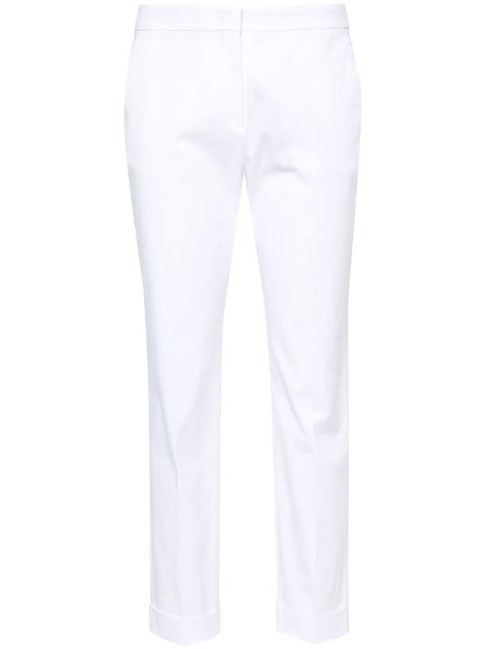 Stretch-Cotton Cropped Trousers