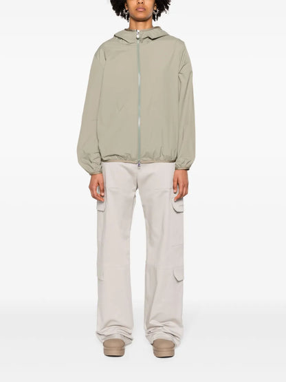 Logo-Patch Hooded Windbreaker Jacket