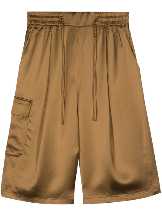 Knee-Length Satin Shorts