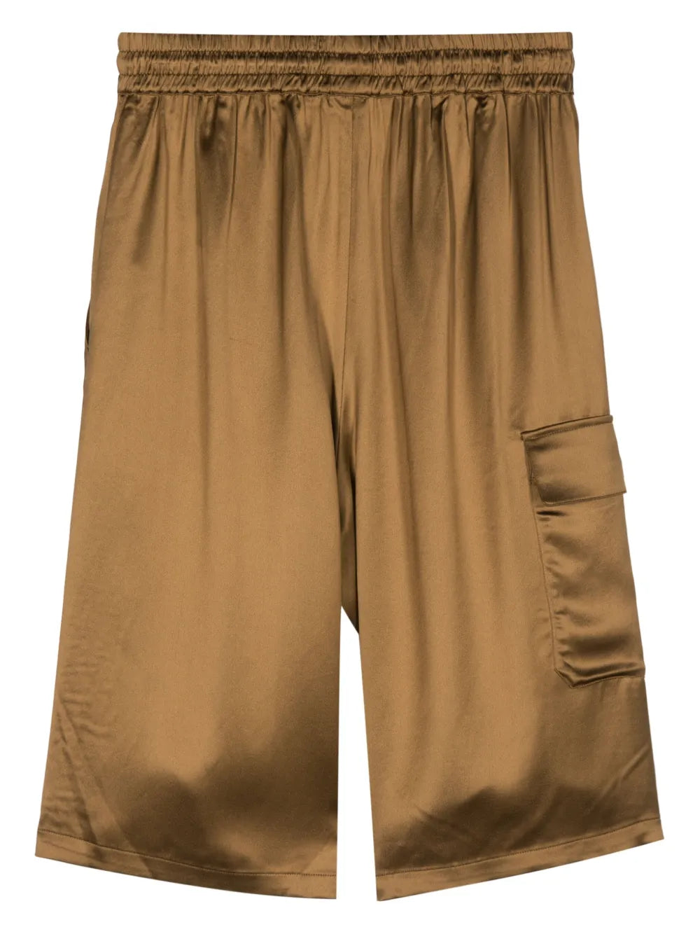 Knee-Length Satin Shorts