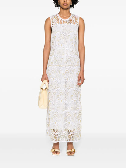 Fabula-Macramé Midi Dress