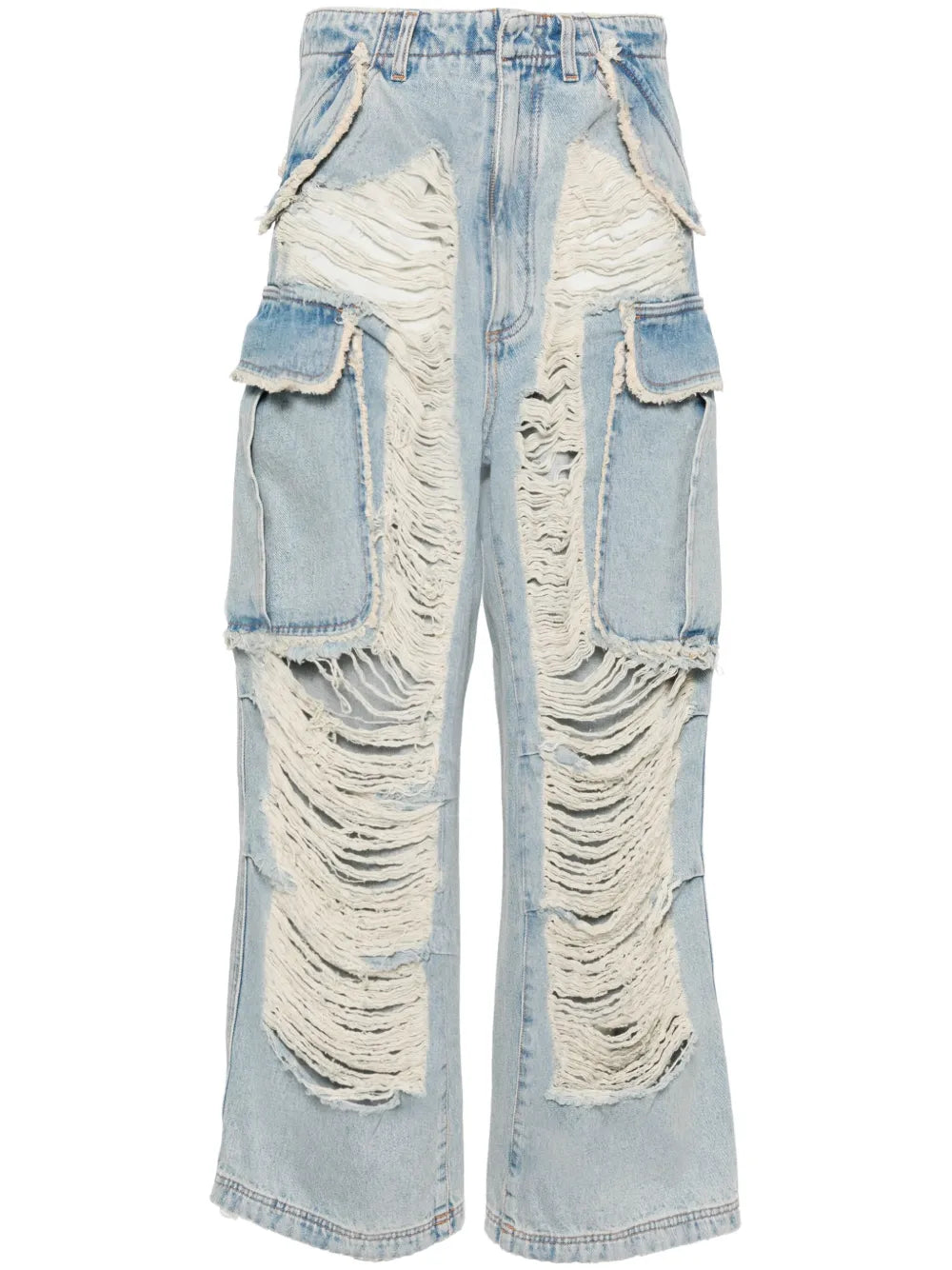 Vivi Distressed Wide-Leg Jeans