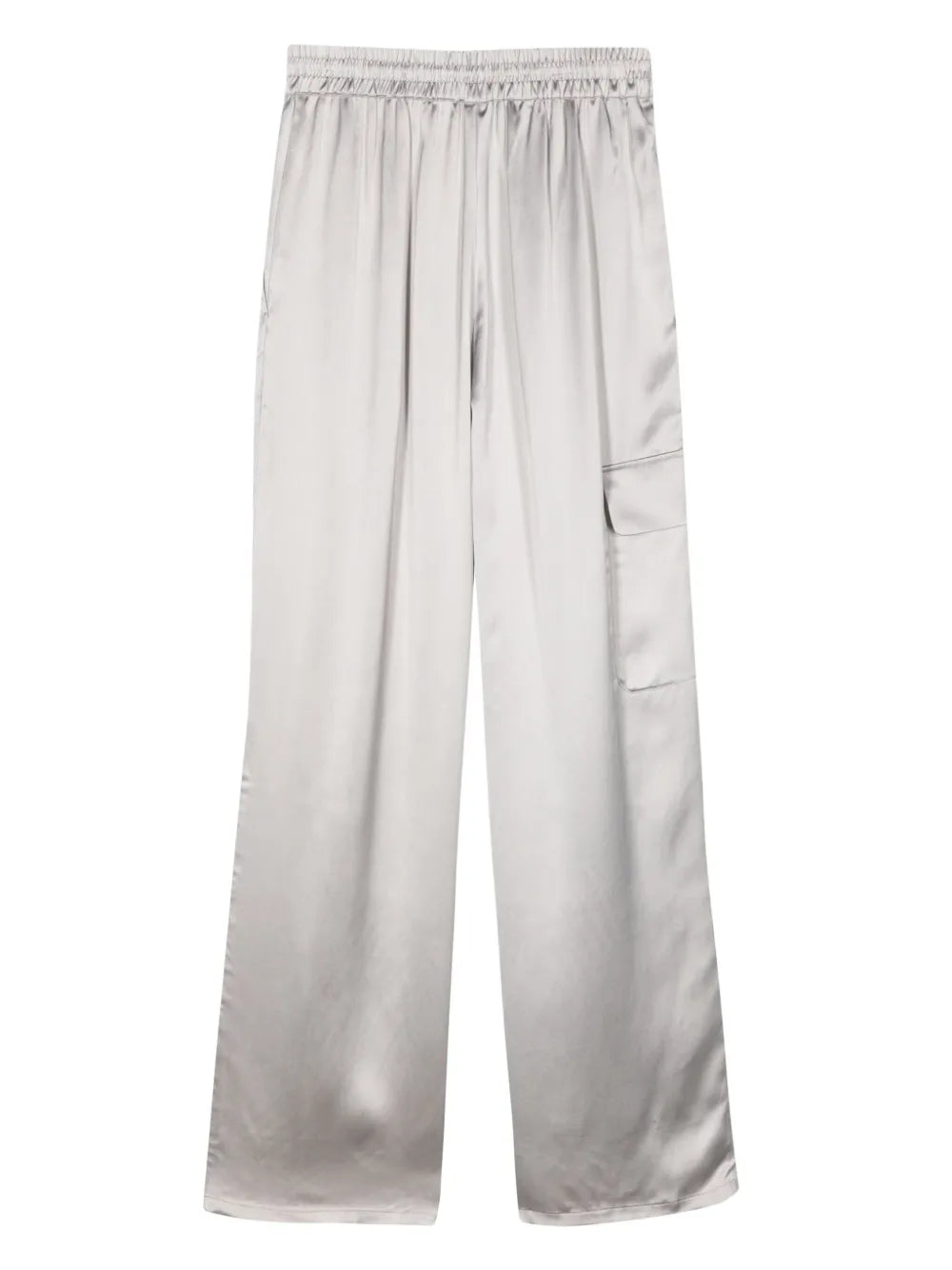 Wide-Leg Satin Trousers