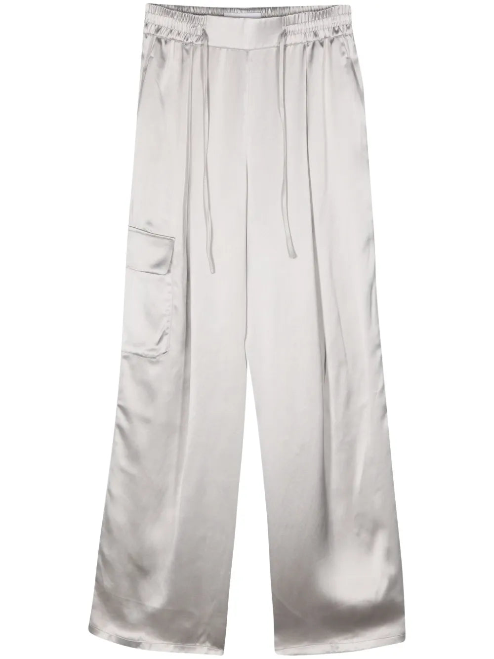 Wide-Leg Satin Trousers