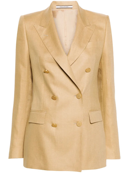 Double-Breasted Linen Blazer