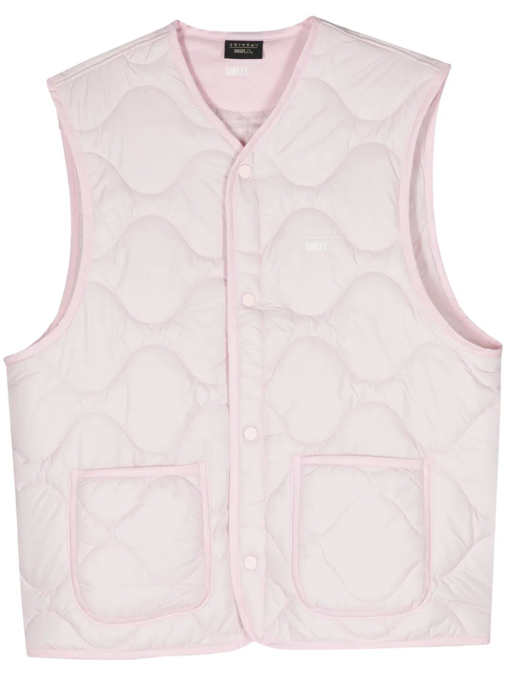 Smiley Face-Print Quilted Vest