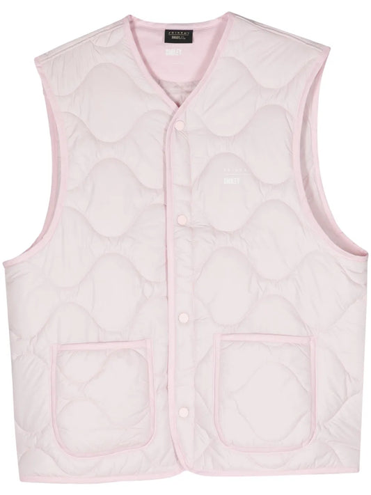 Smiley Face-Print Quilted Vest
