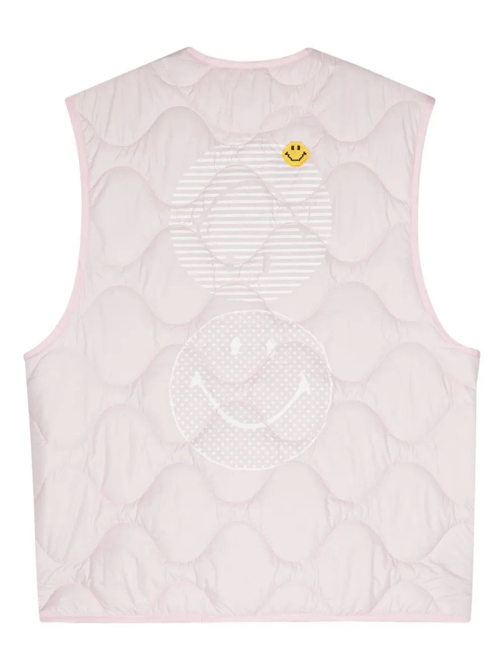 Smiley Face-Print Quilted Vest