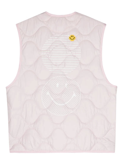 Smiley Face-Print Quilted Vest