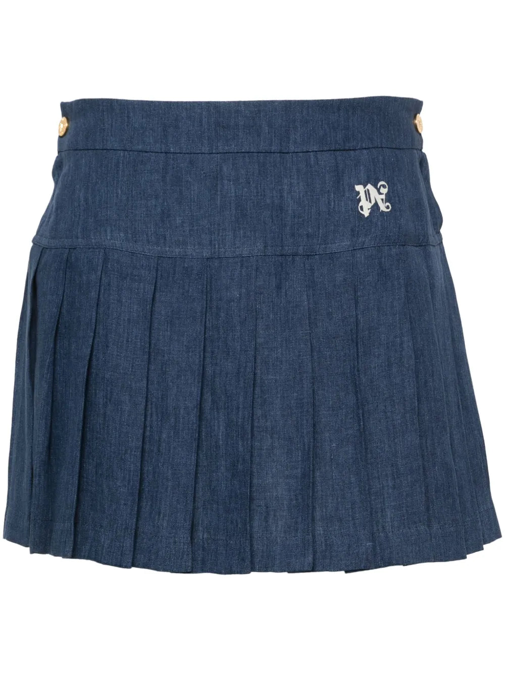 Logo-Embroidered Pleated Skirt