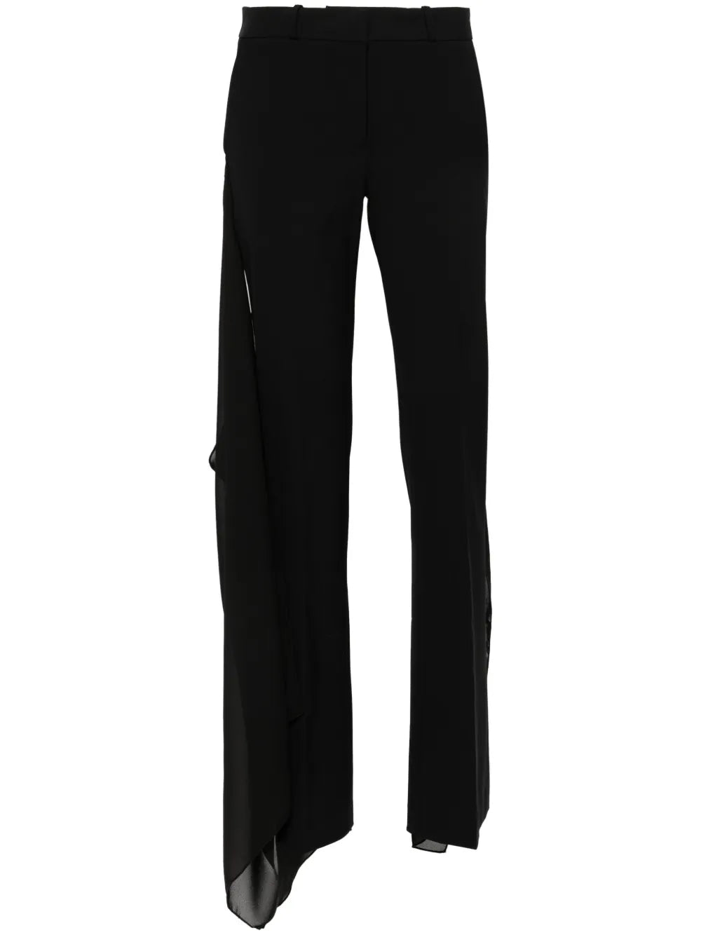 Draped-Detail Tailored Trousers