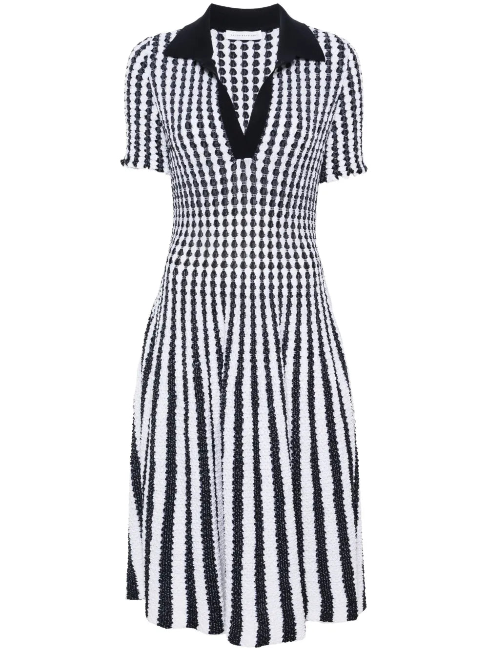 Striped Seersucker Midi Dress