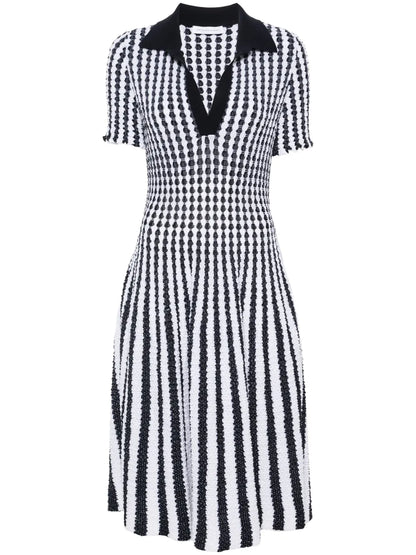 Striped Seersucker Midi Dress