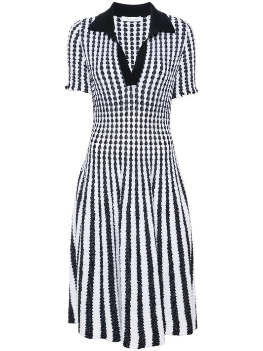 Striped Seersucker Midi Dress