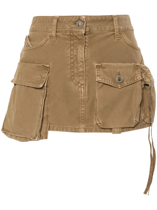 Fay Denim Cargo Miniskirt