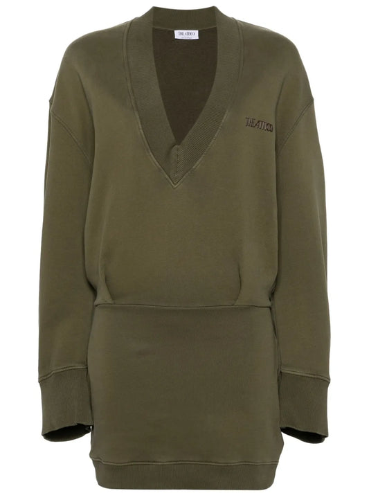 Logo-Lettering Jersey Minidress