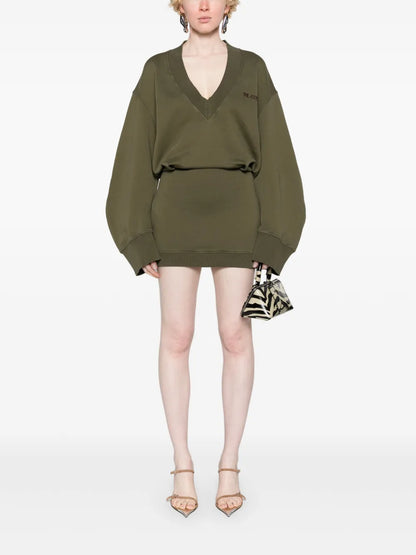 Logo-Lettering Jersey Minidress