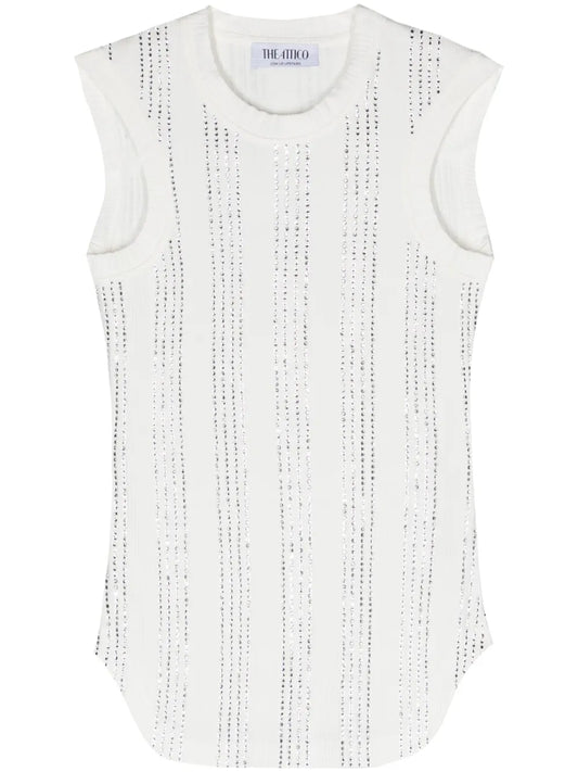 Reese Crystal-Embellished Tank Top