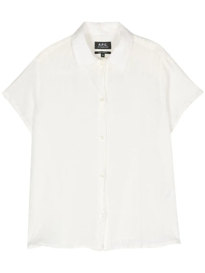 Short-Sleeved Linen Shirt