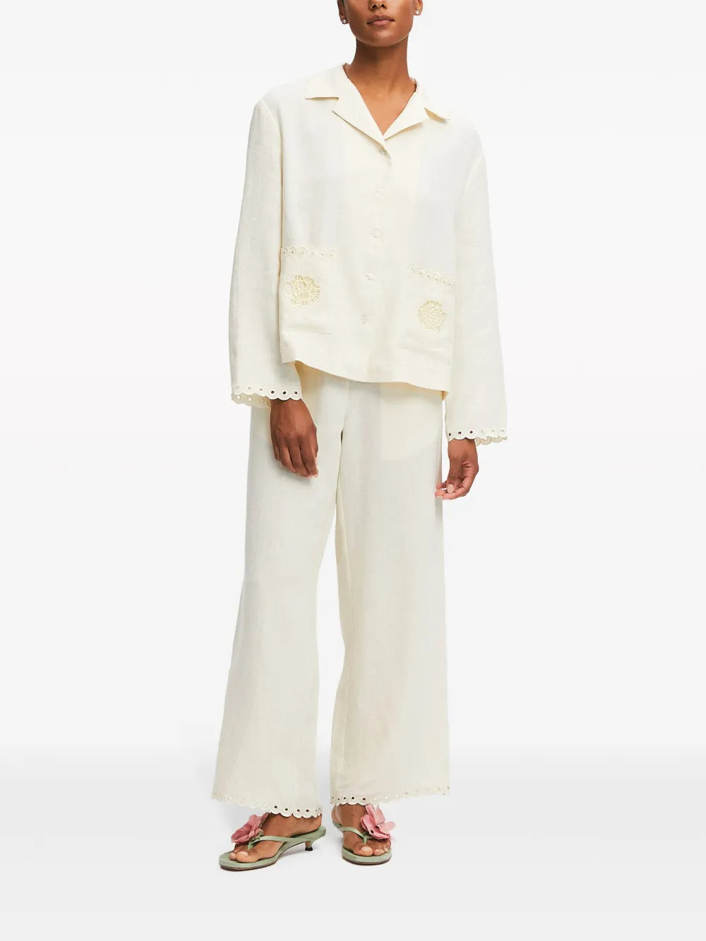 Sofia Wide-Leg Linen Trousers