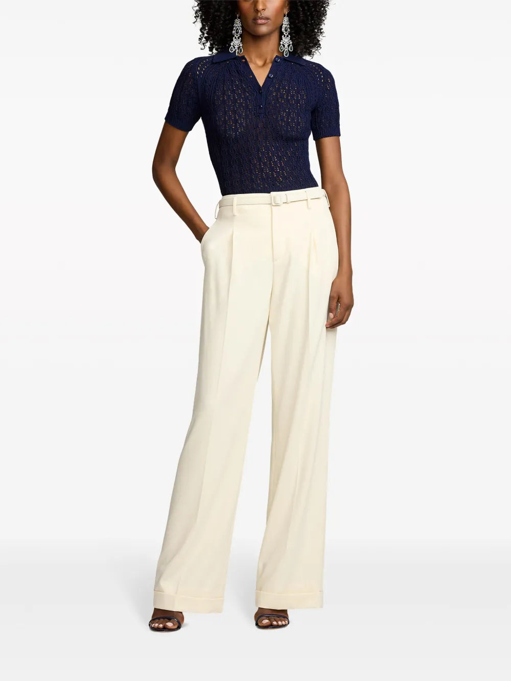 Semi-Sheer Silk Polo Shirt