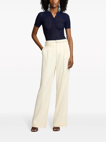 Semi-Sheer Silk Polo Shirt