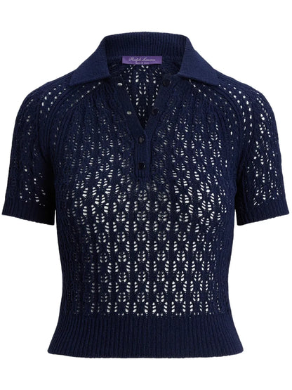 Semi-Sheer Silk Polo Shirt