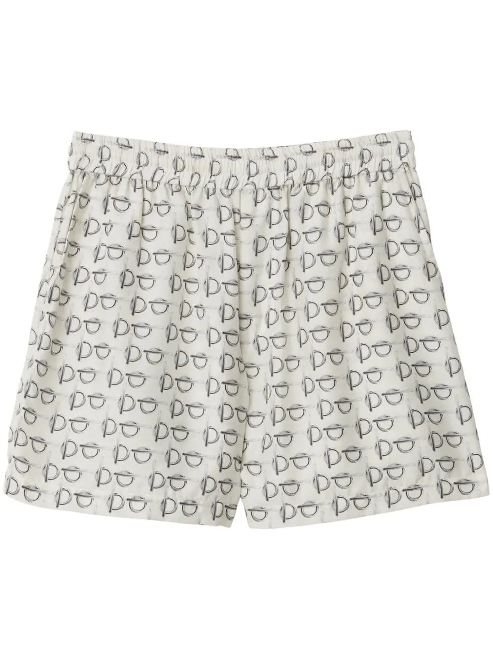 Toggle-Print Silk Shorts