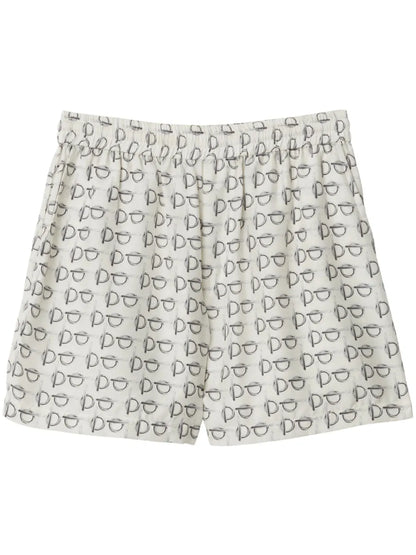 Toggle-Print Silk Shorts