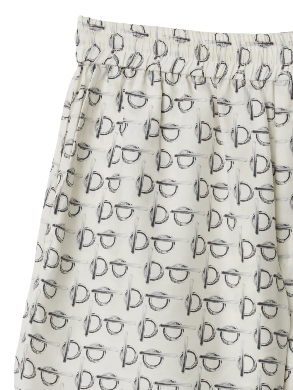 Toggle-Print Silk Shorts