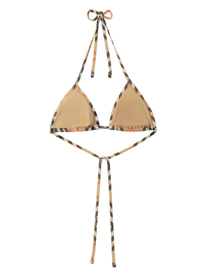 Check-Pattern Bikini Top