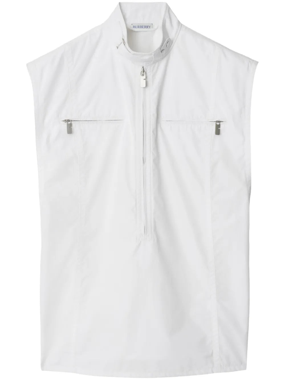 Half-Zip Cotton Tank Top