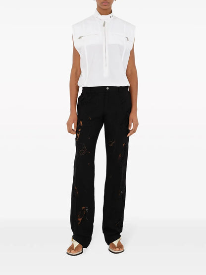 Half-Zip Cotton Tank Top