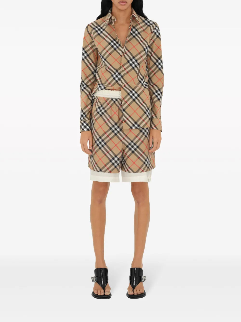 Check-Pattern Cotton Shirt
