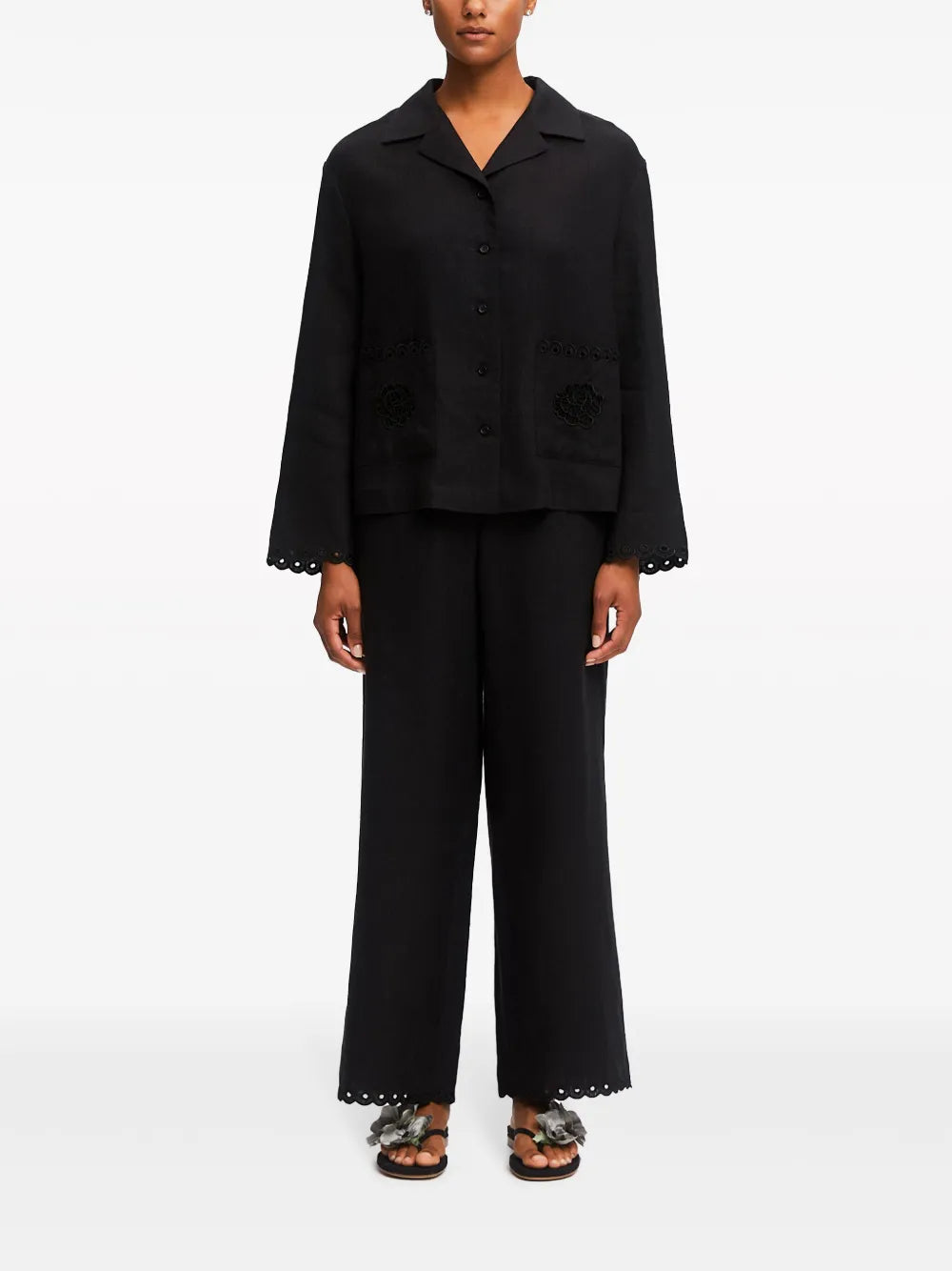 Sofia Embroidered Linen Shirt