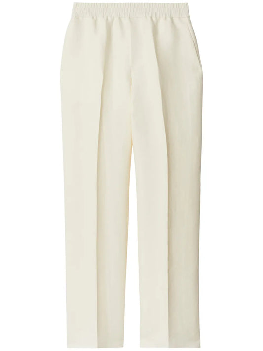 Tapered-Leg Canvas Trousers