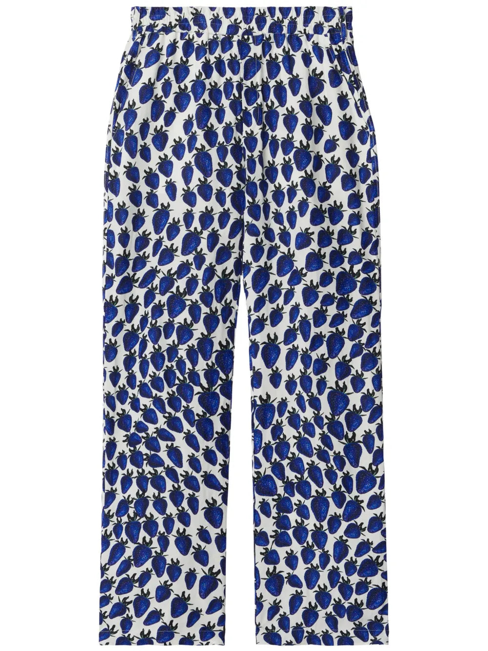 Strawberry-Print Straight Trousers