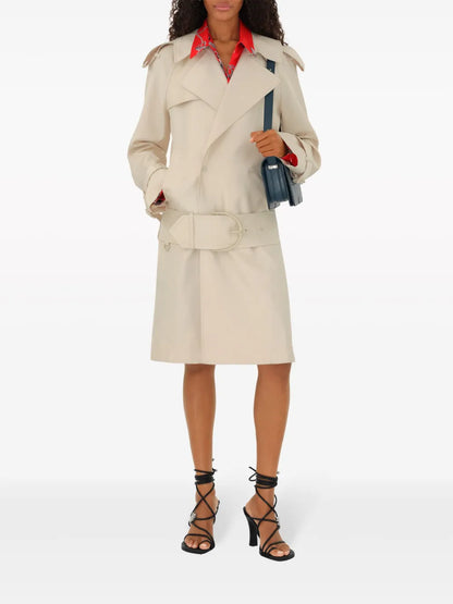 Double-Breasted Short Trench Coat