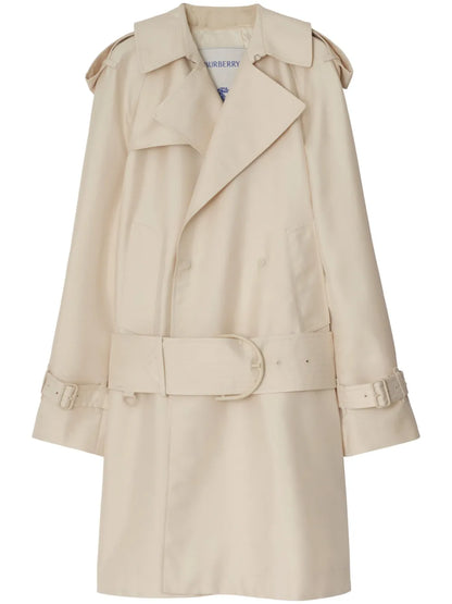 Double-Breasted Short Trench Coat