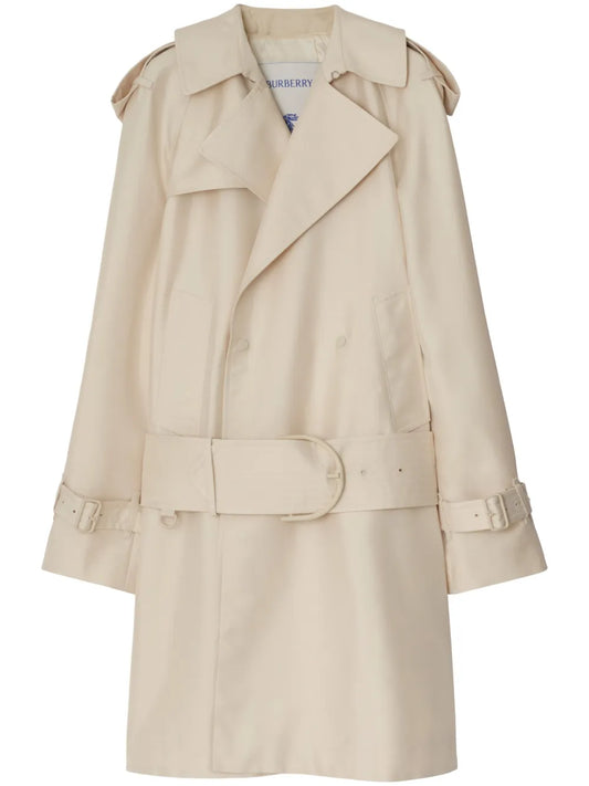 Double-Breasted Short Trench Coat