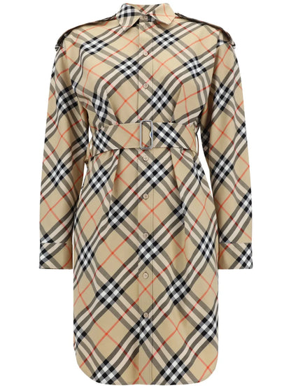 Vintage Check Cotton Shirtdress