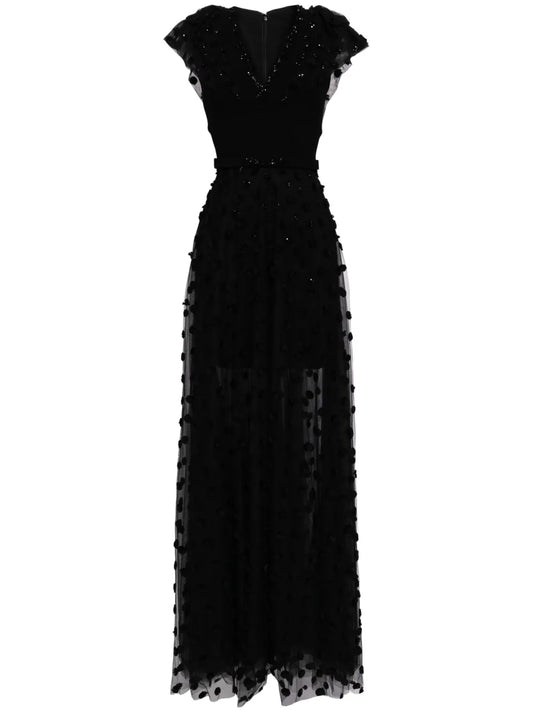 Beaded Tulle Gown